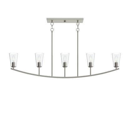Progress Lighting P400456-009 Jheni Brushed Nickel Linear Chandelier - Image 9