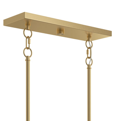 Progress Lighting P400456-191 Jheni Brushed Gold Linear Chandelier - View 7