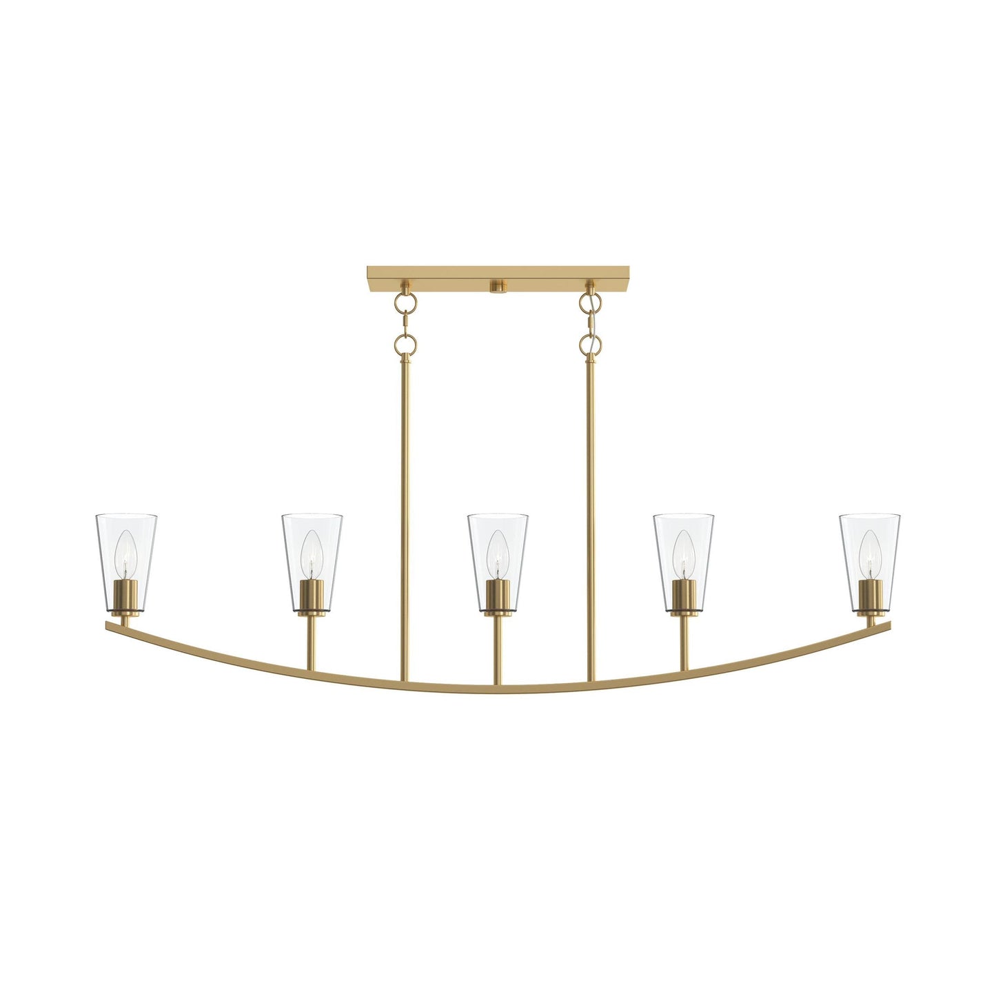 Progress Lighting P400456-191 Jheni Brushed Gold Linear Chandelier - View 8