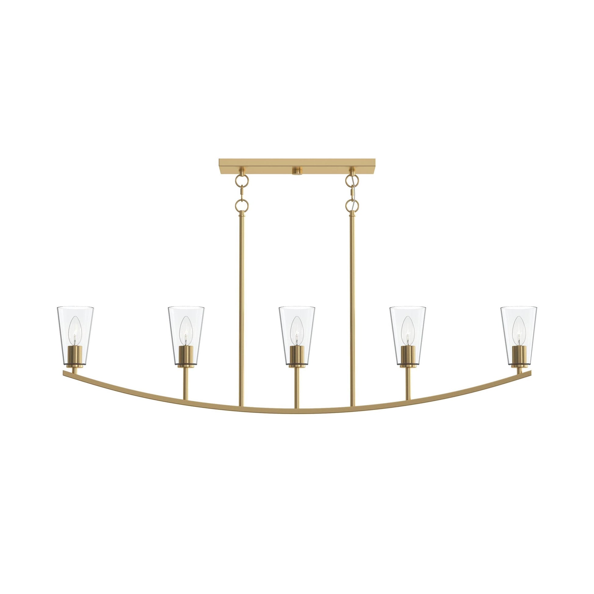 Progress Lighting P400456-191 Jheni Brushed Gold Linear Chandelier - View 8
