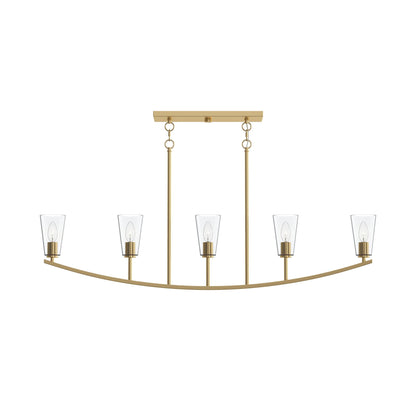 Progress Lighting P400456-191 Jheni Brushed Gold Linear Chandelier - View 8
