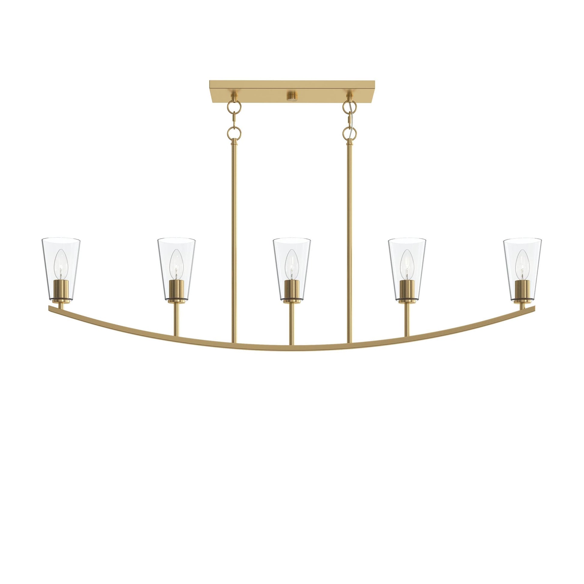 Progress Lighting P400456-191 Jheni Brushed Gold Linear Chandelier - View 9