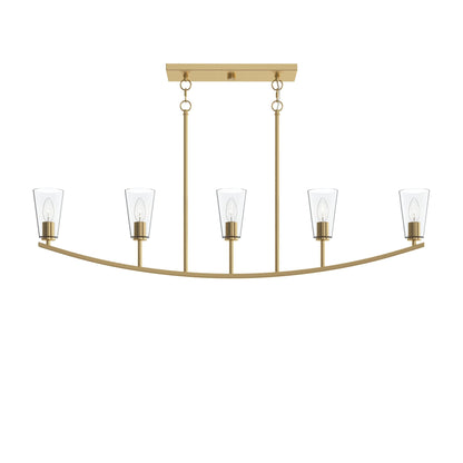 Progress Lighting P400456-191 Jheni Brushed Gold Linear Chandelier - View 9