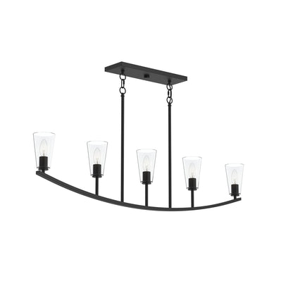 Progress Lighting P400456-31M Jheni 5 Light Matte Black Linear Chandelier - Main Product Image