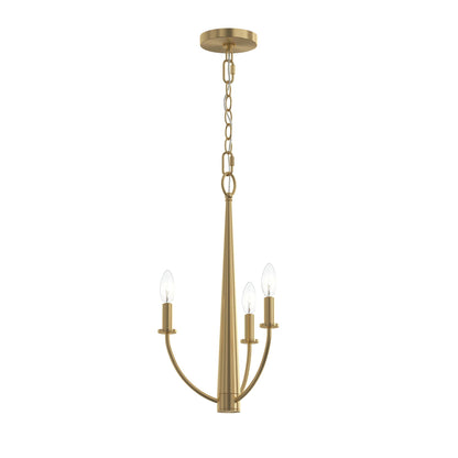 Progress Lighting P400457-191 Jheni 3 Light 12 inch Brushed Gold Chandelier Ceiling Light