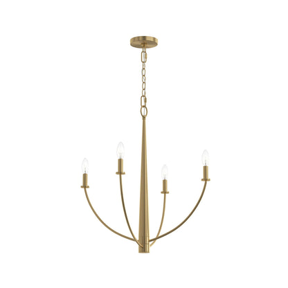 Progress Lighting P400458-191 Jheni 4 Light 24 inch Brushed Gold Chandelier Ceiling Light - Main Product Image