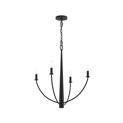 Progress Lighting P400458-31M Jheni 4 Light Matte Black Chandelier - Product Image