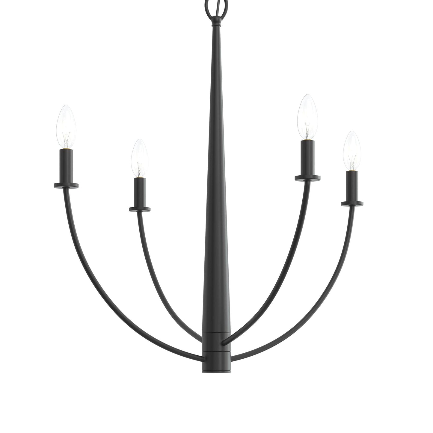 Progress Lighting P400458-31M Jheni Matte Black Chandelier - Image 7