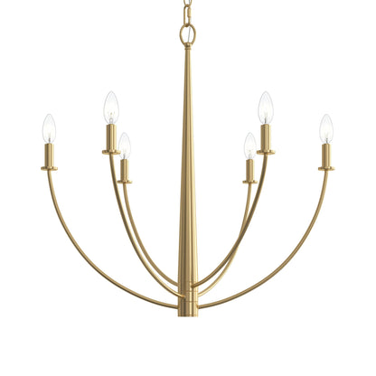 Progress Lighting P400459-191 Jheni Brushed Gold Chandelier - Alternate View 7