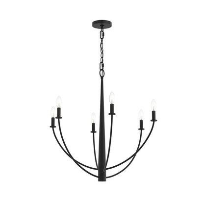 Progress Lighting P400459-31M Jheni 6-Light Matte Black Chandelier - Main Product Image