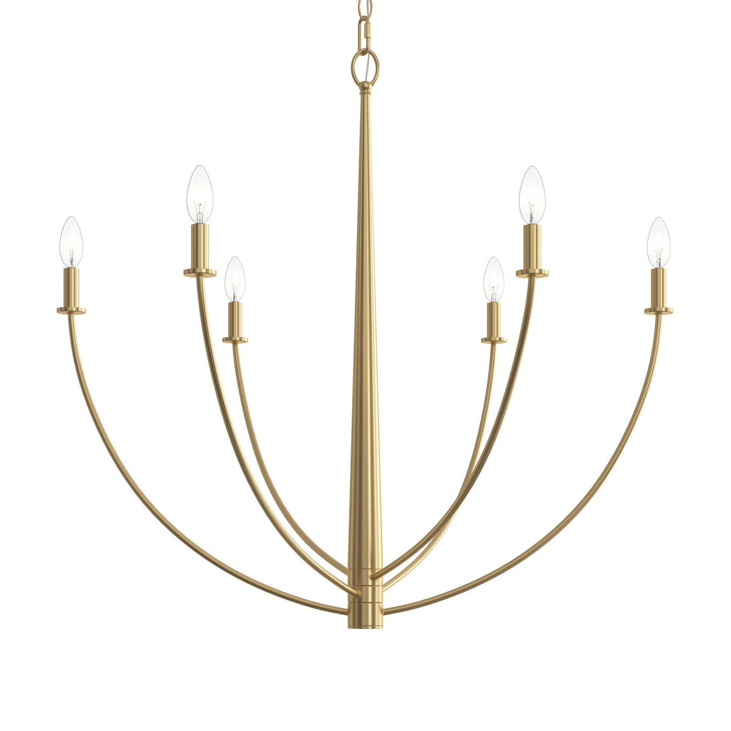Progress Lighting P400460-191 Jheni 6 Light Brushed Gold Chandelier - Image 7