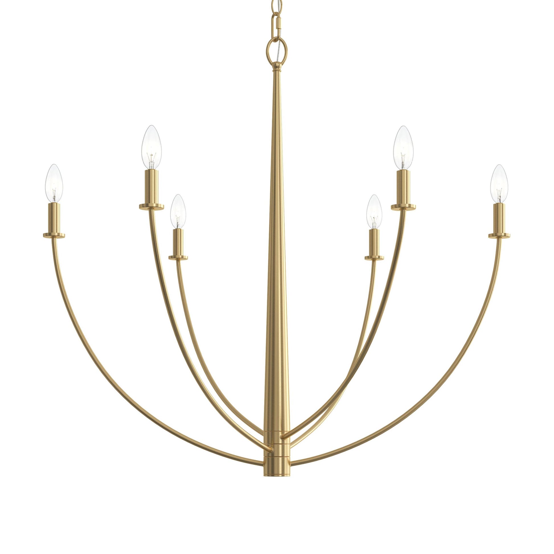 Progress Lighting P400460-191 Jheni 6 Light Brushed Gold Chandelier - Image 7
