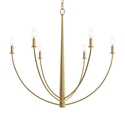 Progress Lighting P400460-191 Jheni 6 Light Brushed Gold Chandelier - Image 7
