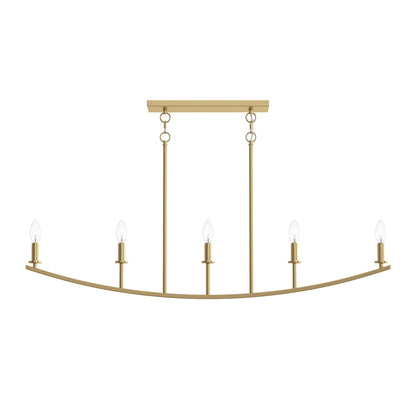 Progress Lighting P400461-191 Jheni Brushed Gold Linear Chandelier - View 7