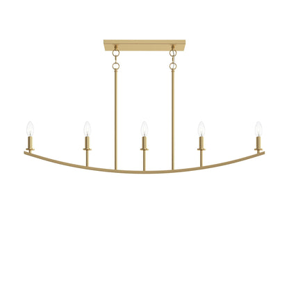Progress Lighting P400461-191 Jheni Brushed Gold Linear Chandelier - View 9