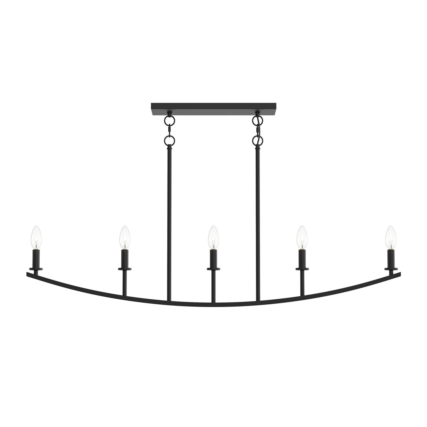 Progress Lighting P400461-31M Jheni Matte Black Linear Chandelier - Image 6