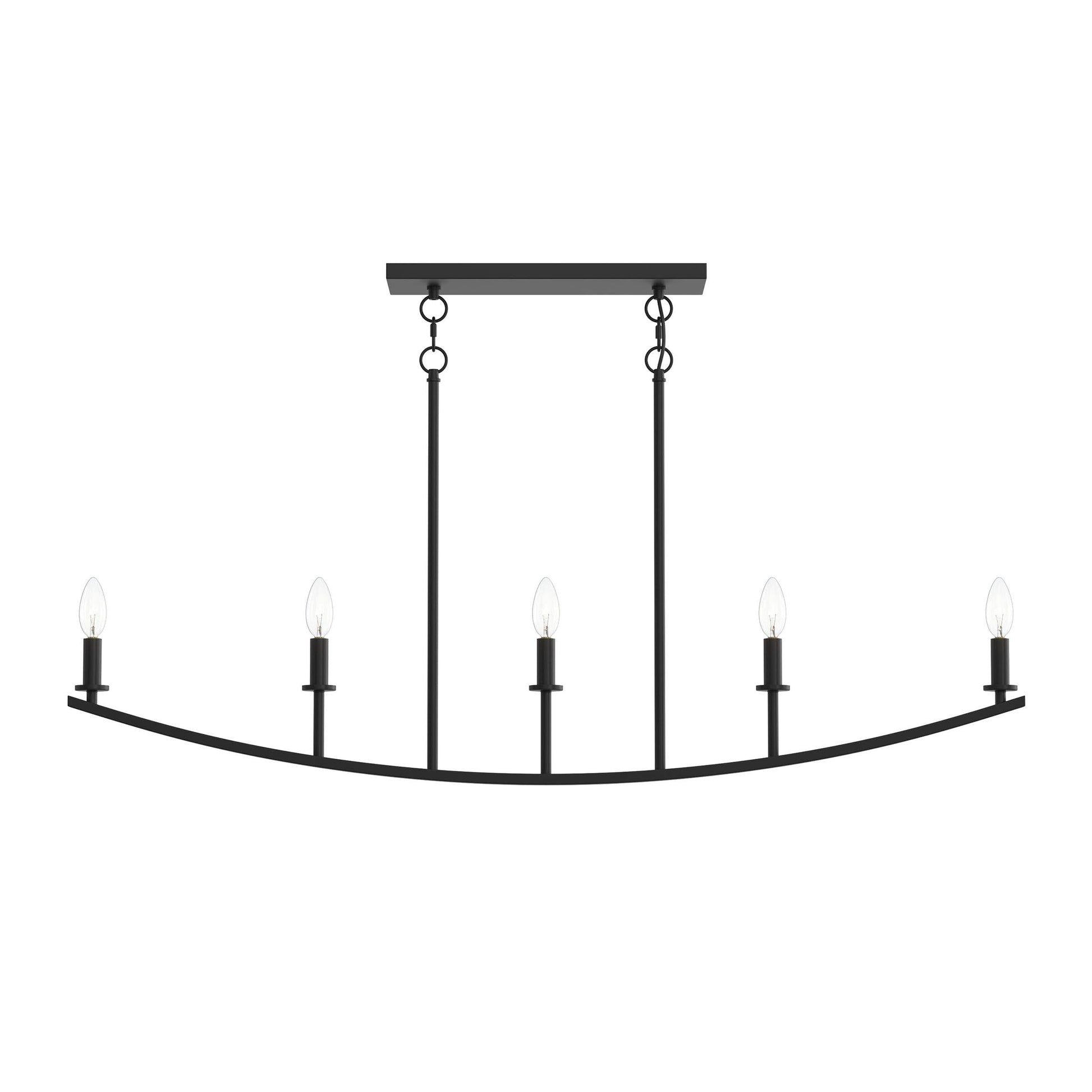 Progress Lighting P400461-31M Jheni Matte Black Linear Chandelier - Image 6