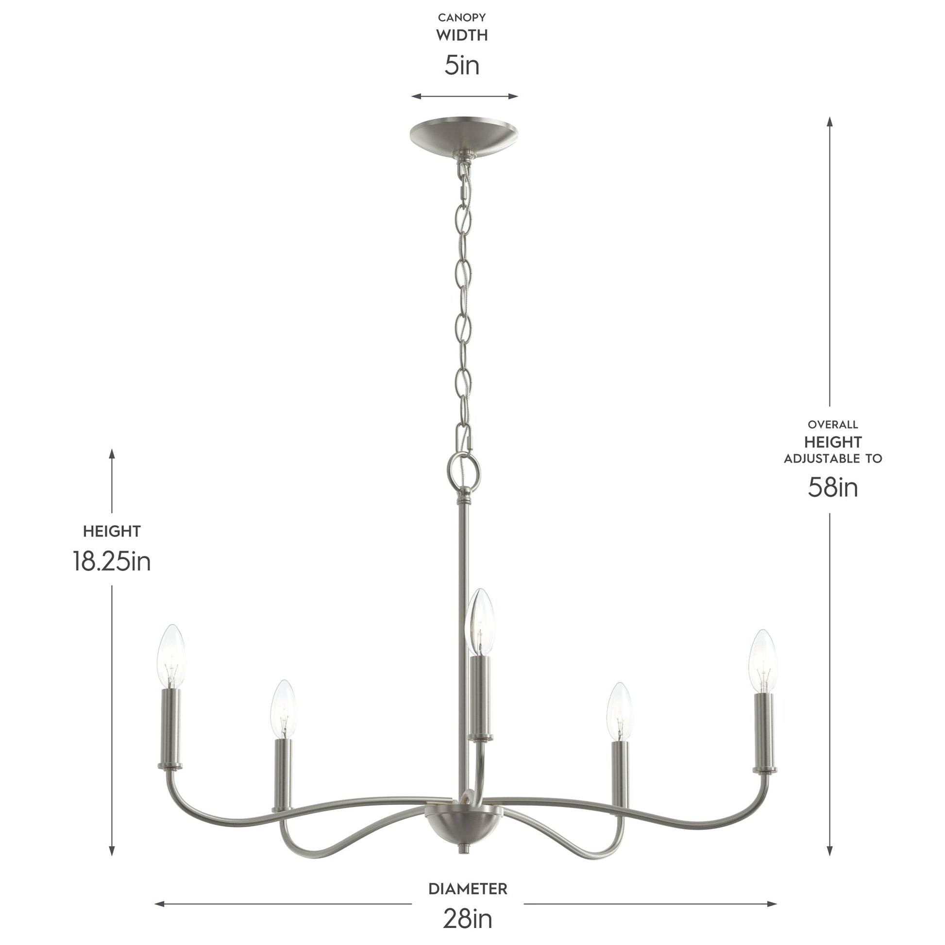 Progress Lighting P400462-009 Ilia Chandelier Dimensions - 28in Diameter 18.25in Height