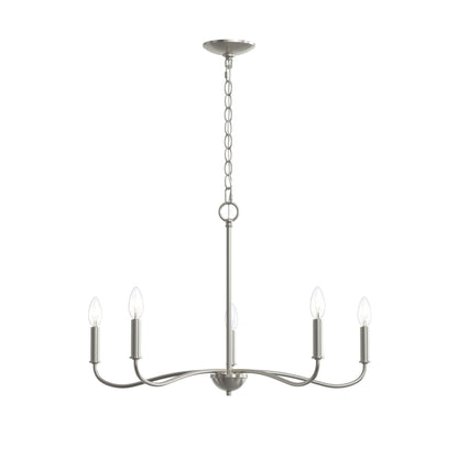 Progress Lighting P400462-009 Ilia 5 Light 28 inch Brushed Nickel Chandelier Ceiling Light