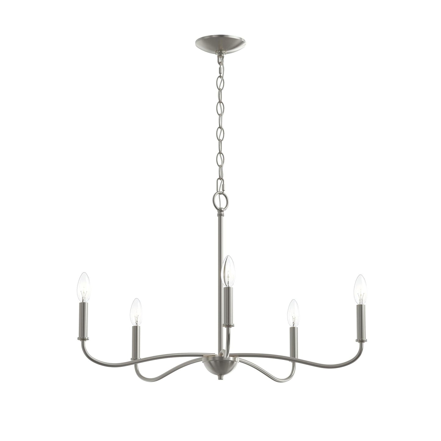 Progress Lighting P400462-009 Ilia 5-Light Brushed Nickel Chandelier - Main Product Image