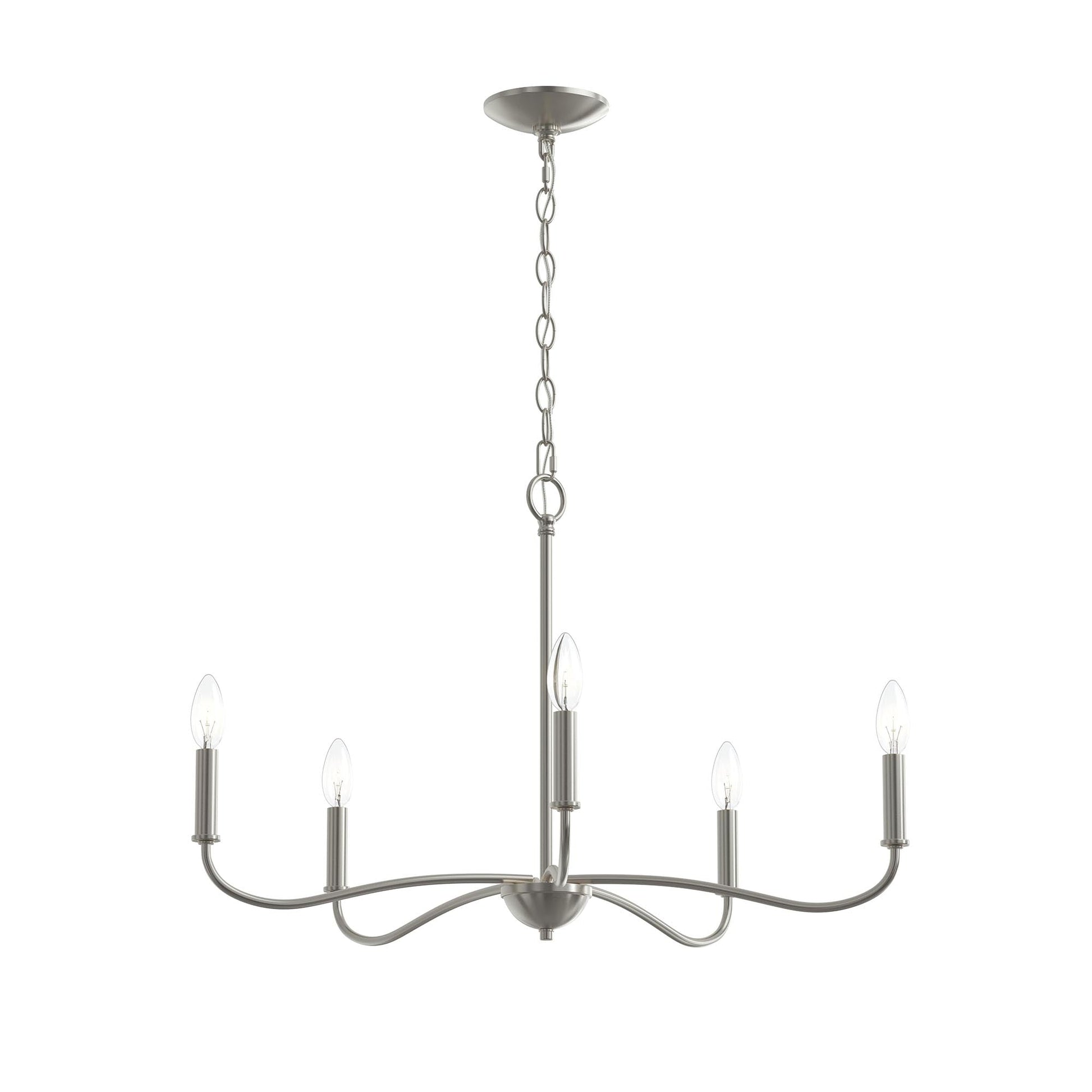 Progress Lighting P400462-009 Ilia 5-Light Brushed Nickel Chandelier - Main Product Image