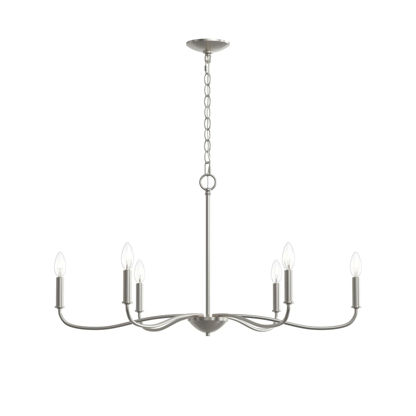 Progress Lighting P400463-009 Ilia Brushed Nickel Chandelier image 8