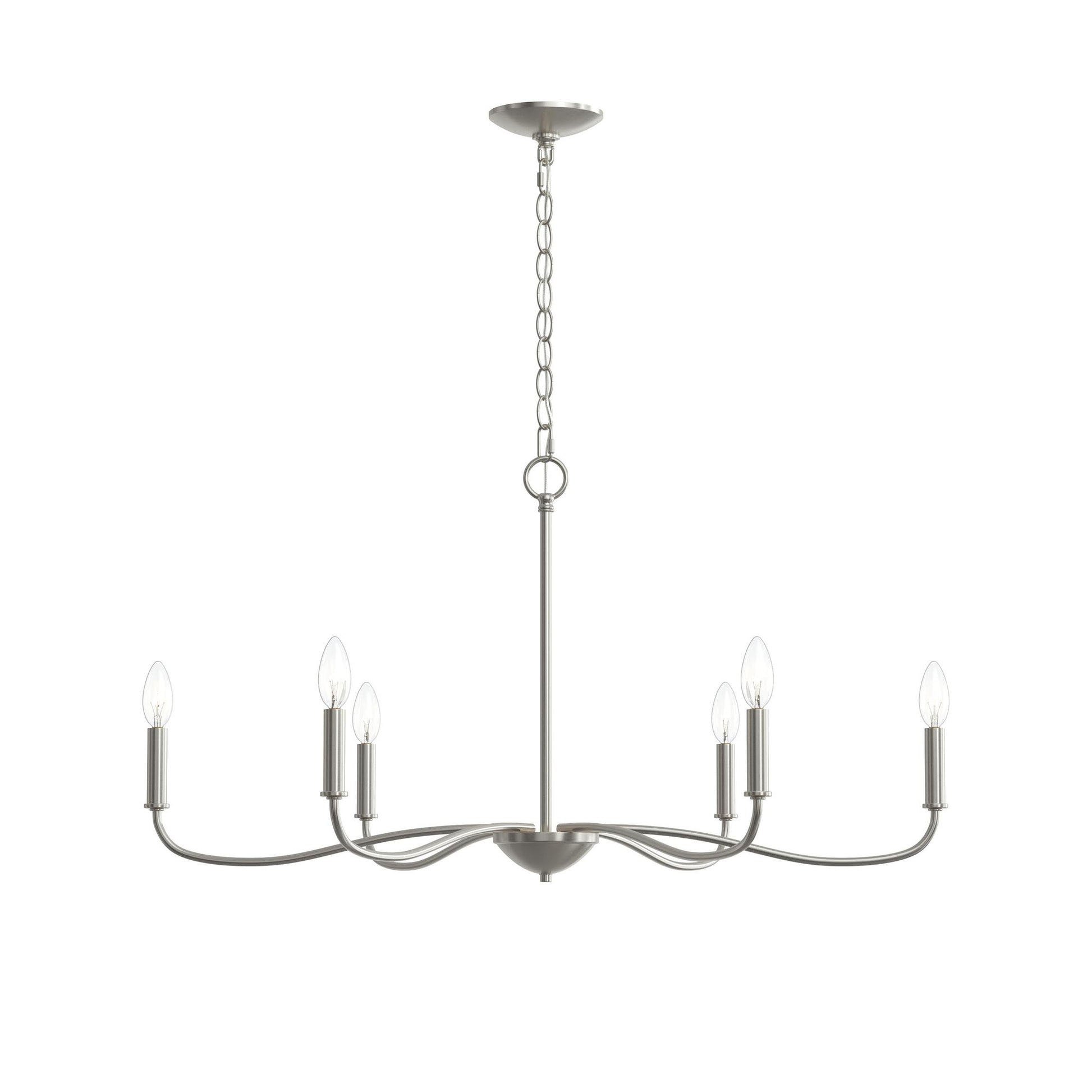 Progress Lighting P400463-009 Ilia Brushed Nickel Chandelier image 8