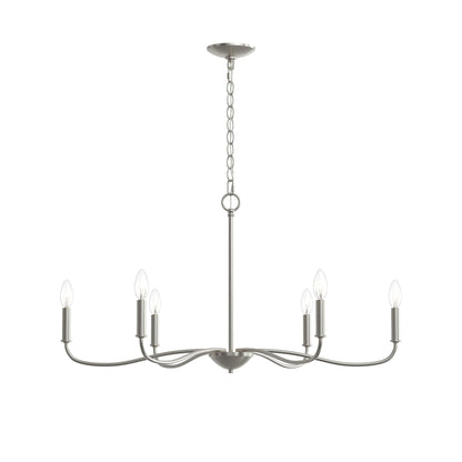 Progress Lighting P400463-009 Ilia Brushed Nickel Chandelier image 8
