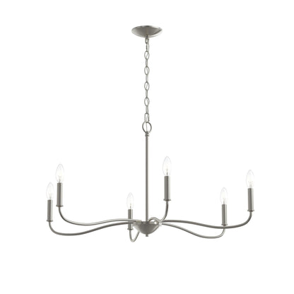 Progress Lighting P400463-009 Ilia 6 Light 34 inch Brushed Nickel Chandelier Ceiling Light - Main Product Image