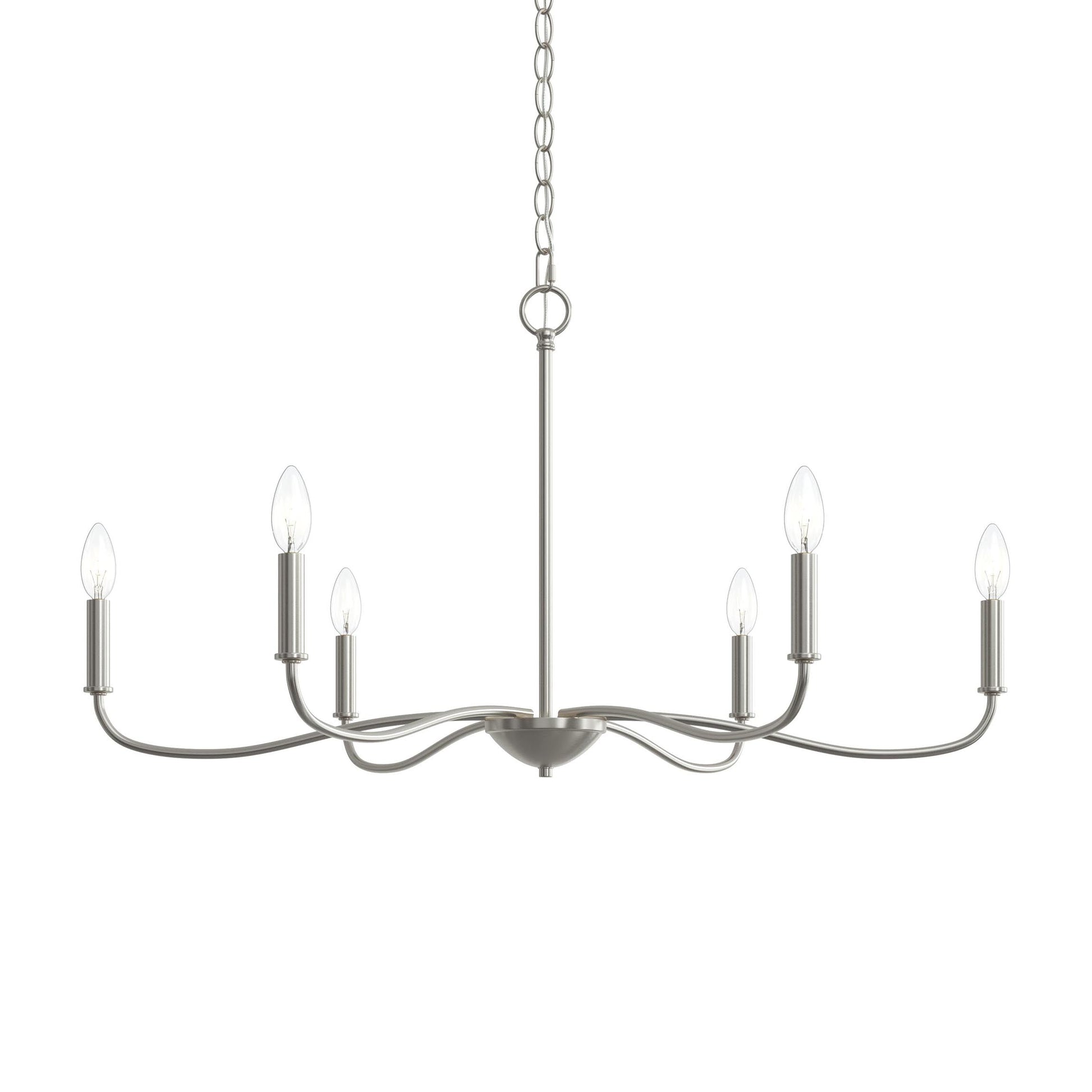 Progress Lighting P400463-009 Ilia Brushed Nickel Chandelier image 9