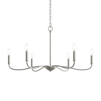 Progress Lighting P400463-009 Ilia Brushed Nickel Chandelier image 9