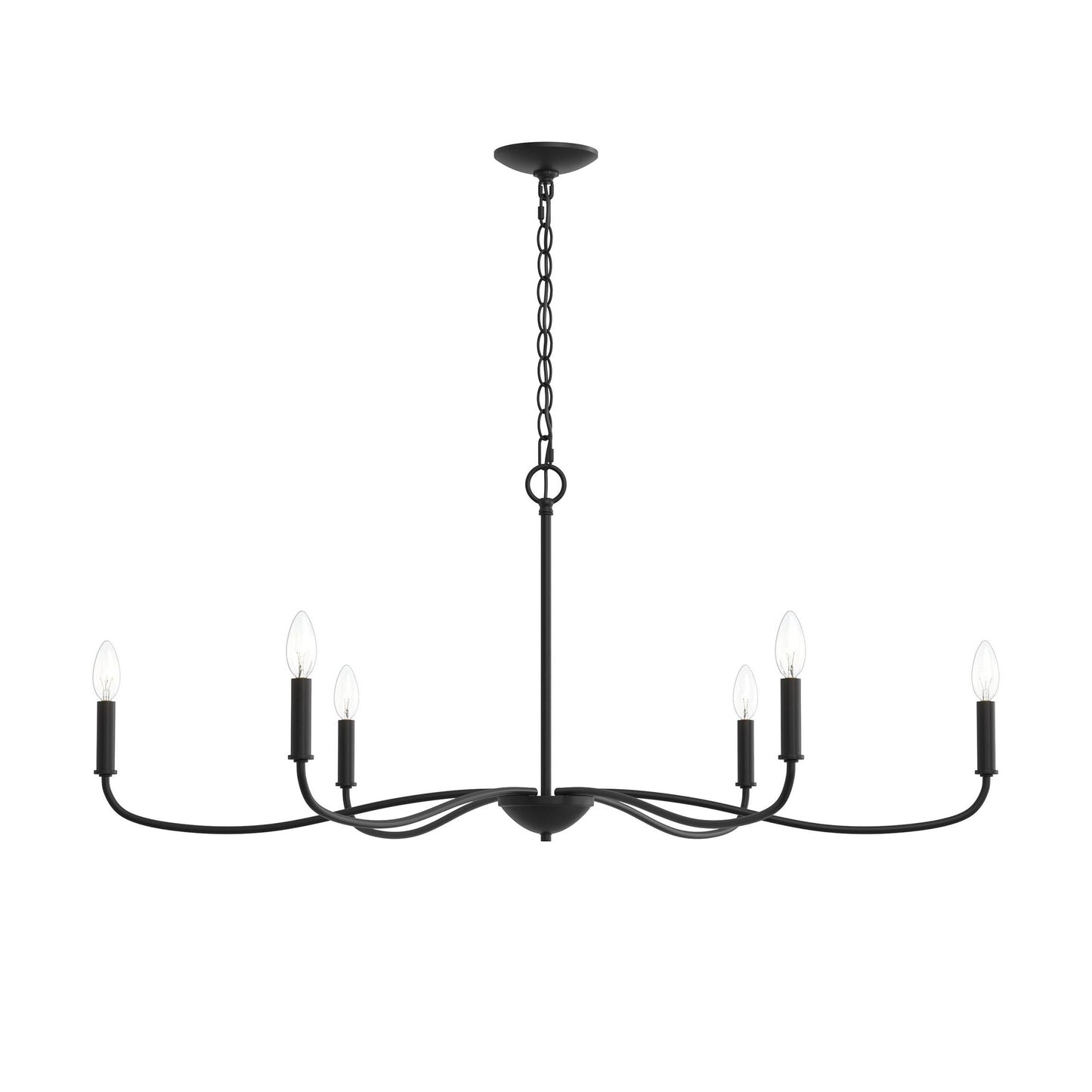 Progress Lighting P400464-31M Ilia 6-Light Matte Black Chandelier - Image 7