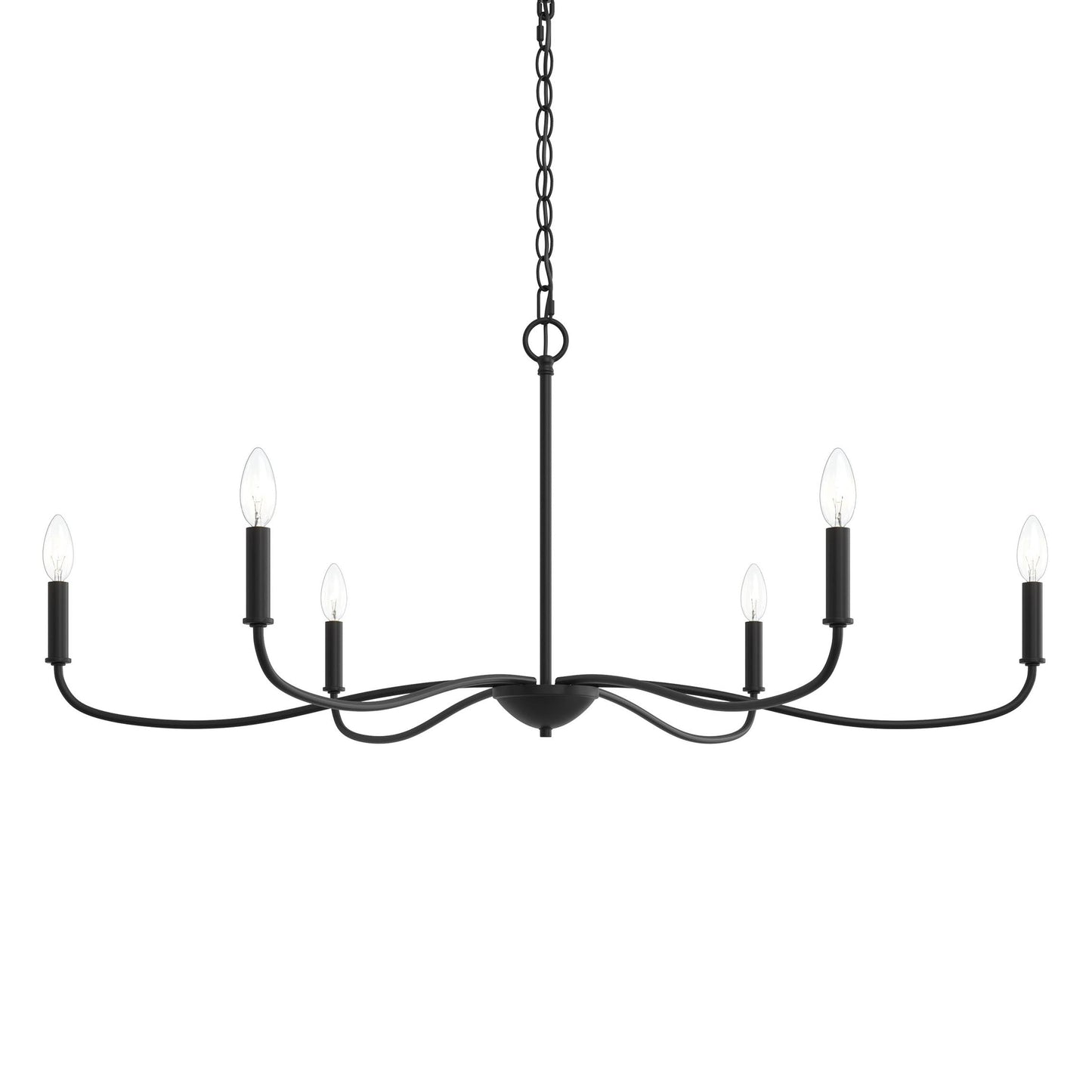 Progress Lighting P400464-31M Ilia 6-Light Matte Black Chandelier - Image 8