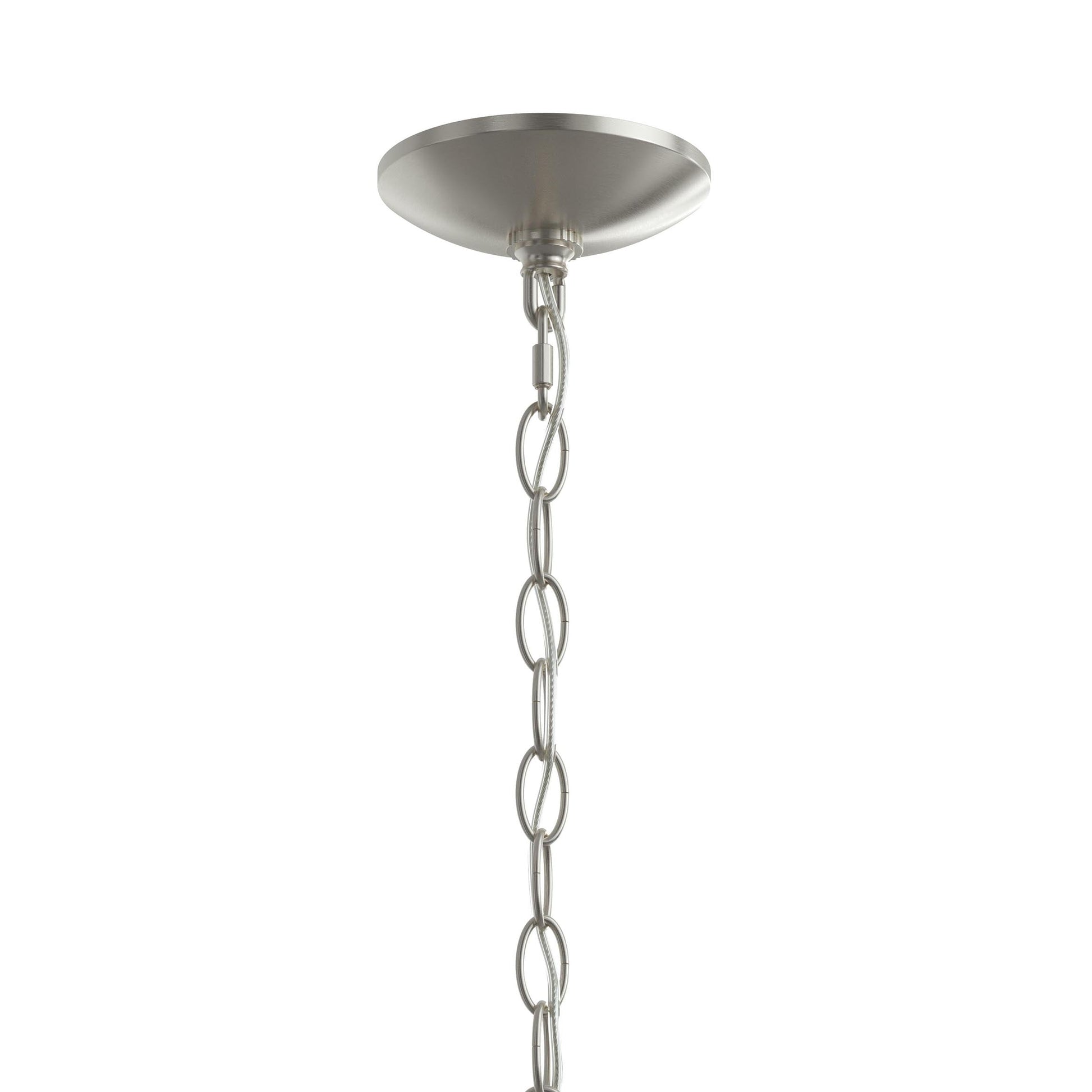 Progress Lighting P400465-009 Ilia 9-Light Brushed Nickel Chandelier - Detail View