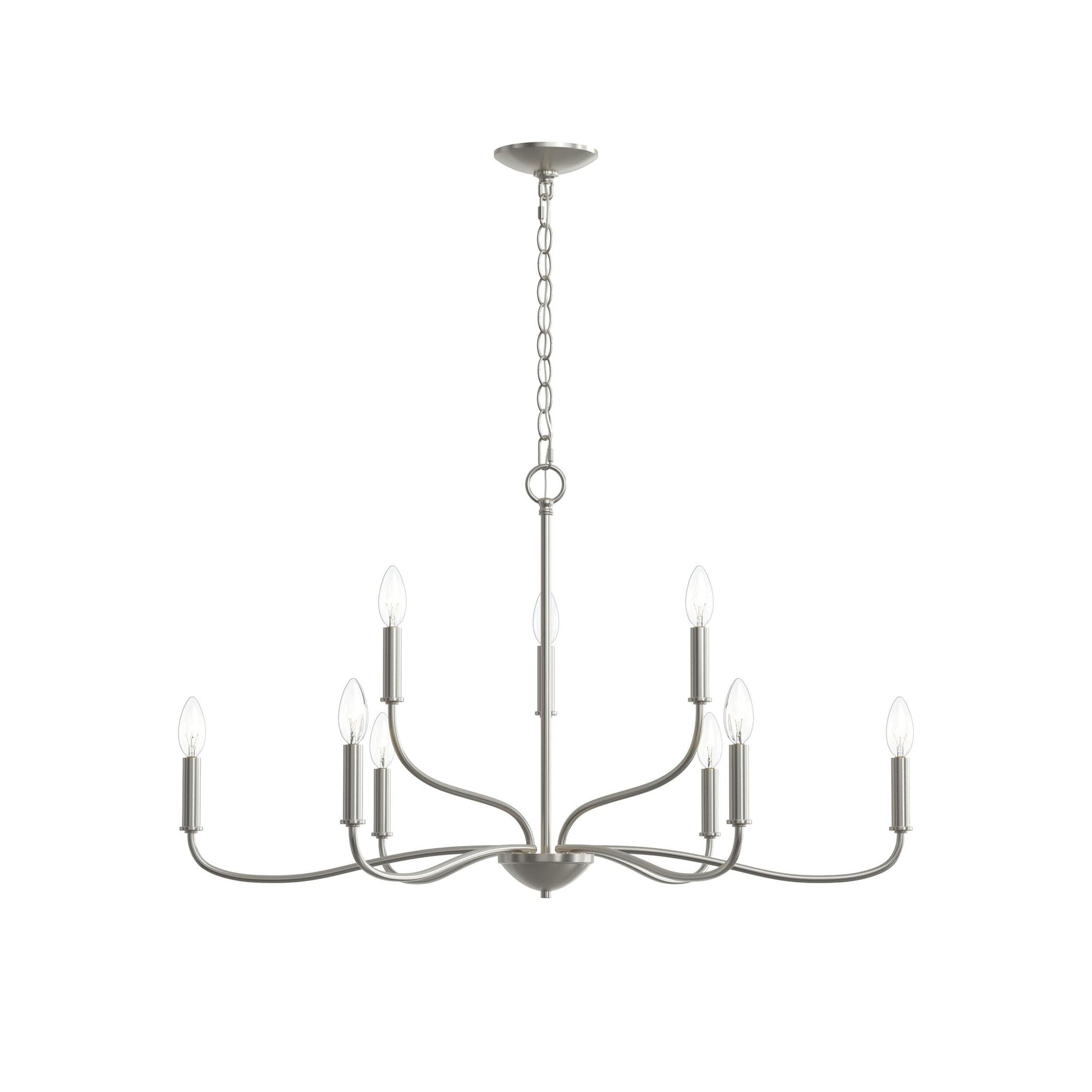 Progress Lighting P400465-009 Ilia 9-Light Brushed Nickel Chandelier - Additional View