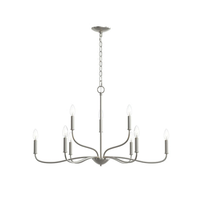 Progress Lighting P400465-009 Ilia 9-Light Brushed Nickel Chandelier - Additional View