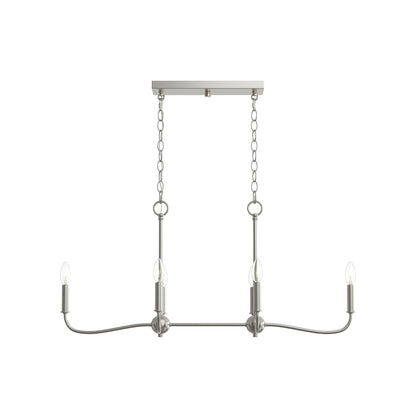 Progress Lighting P400466-009 Ilia 6-Light Brushed Nickel Linear Chandelier Additional View