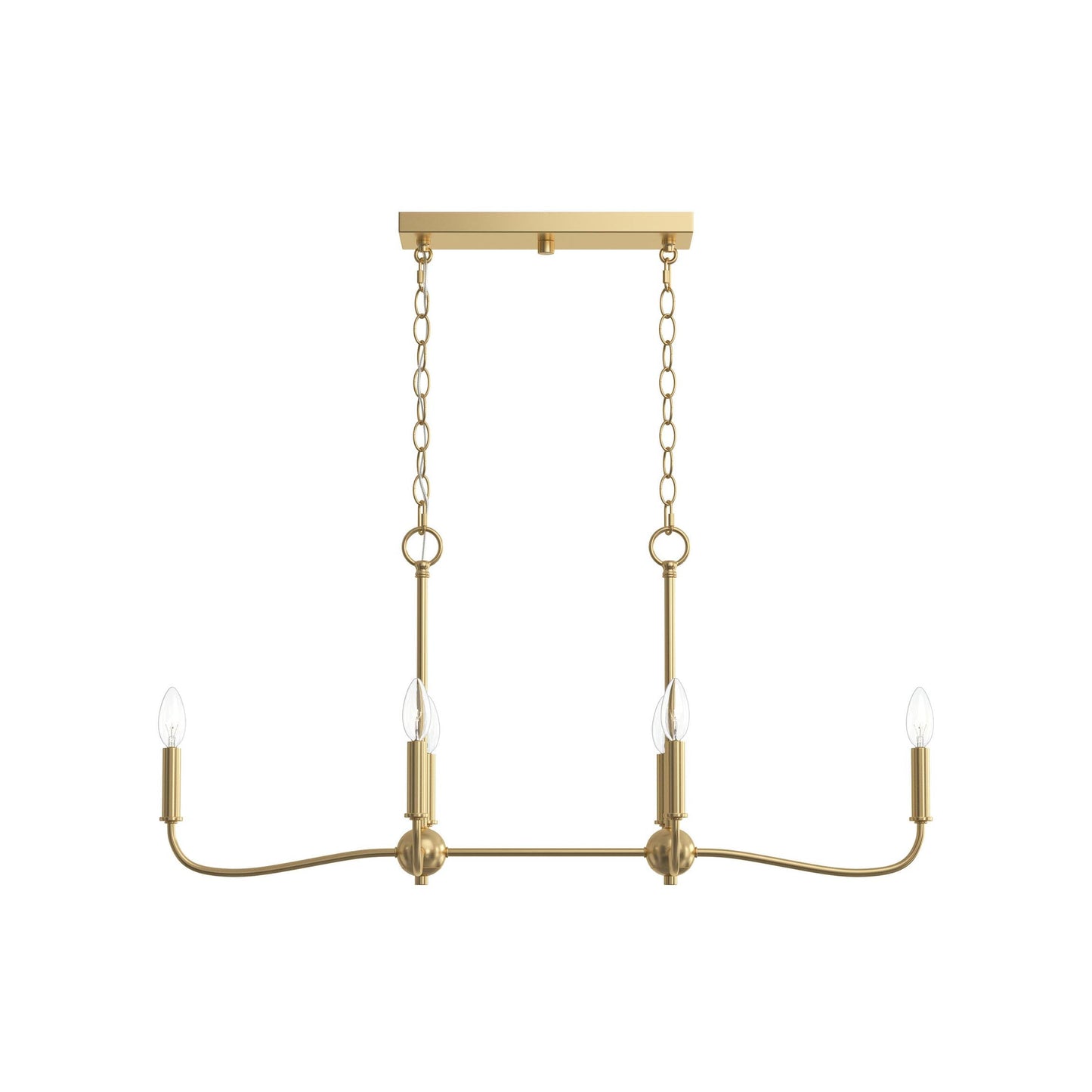 Progress Lighting P400466-191 Ilia Brushed Gold Linear Chandelier Additional View 9