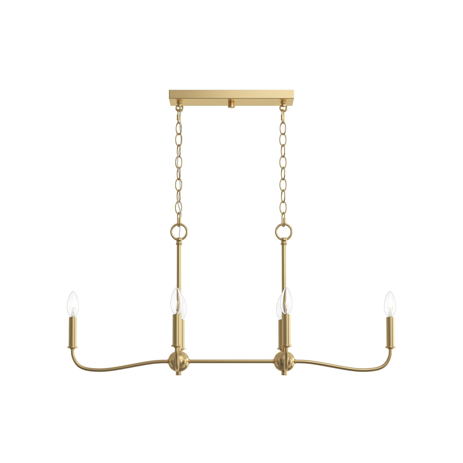 Progress Lighting P400466-191 Ilia Brushed Gold Linear Chandelier Additional View 9