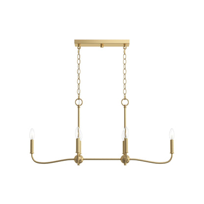 Progress Lighting P400466-191 Ilia Brushed Gold Linear Chandelier Additional View 9