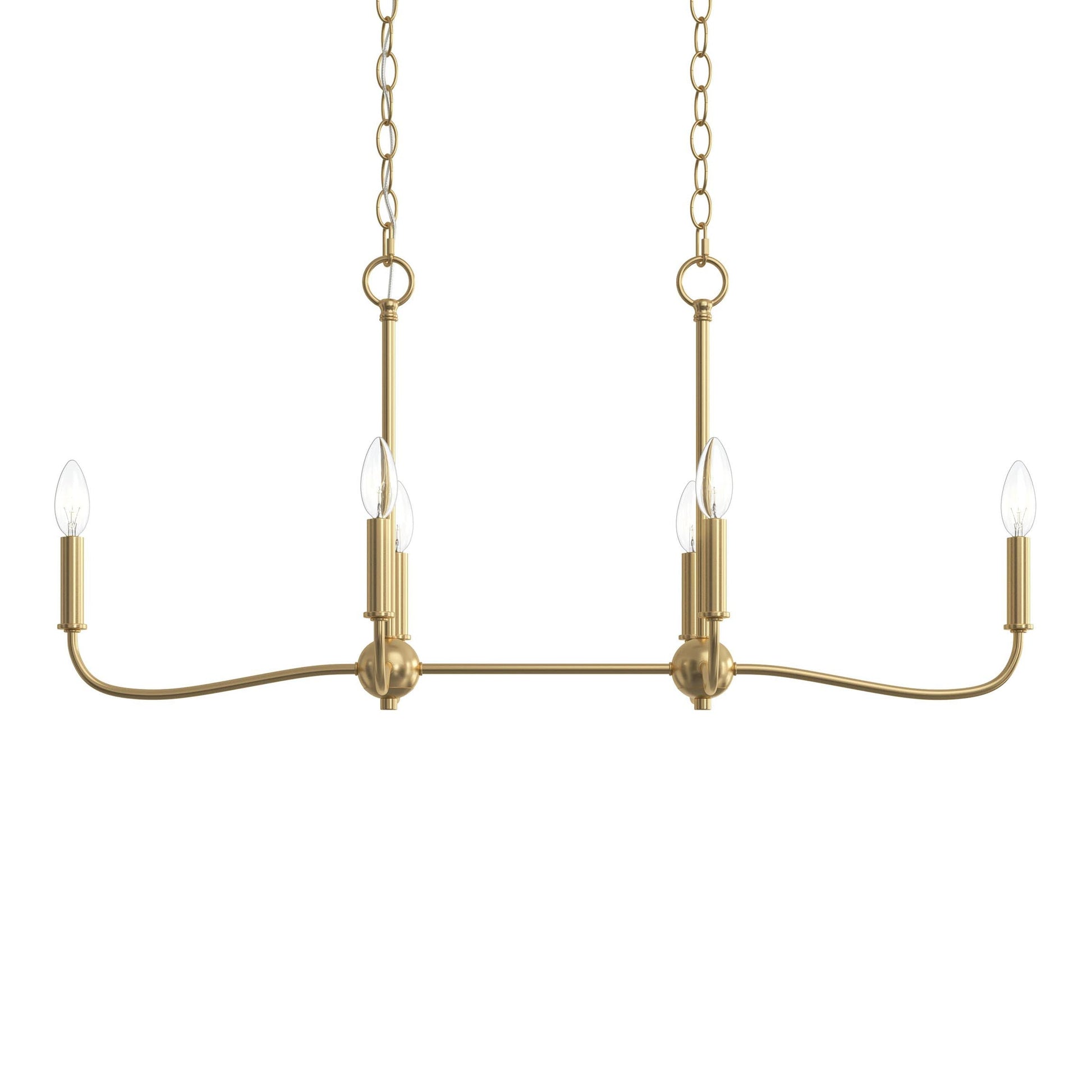 Progress Lighting P400466-191 Ilia Brushed Gold Linear Chandelier Additional View 6