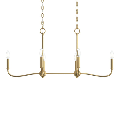 Progress Lighting P400466-191 Ilia Brushed Gold Linear Chandelier Additional View 6