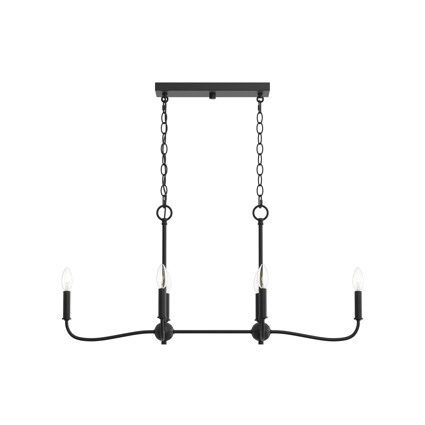 Progress Lighting P400466-31M Ilia Matte Black Linear Chandelier - Additional View 9