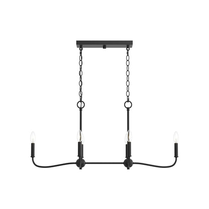 Progress Lighting P400466-31M Ilia Matte Black Linear Chandelier - Additional View 9
