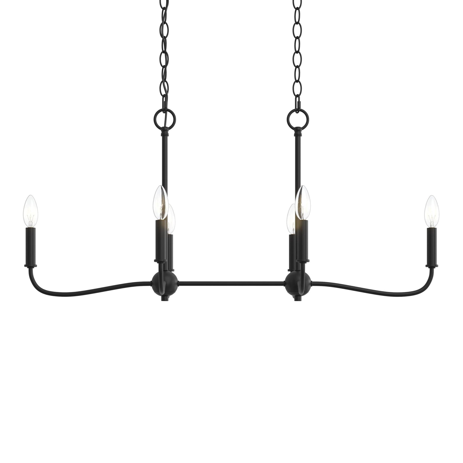 Progress Lighting P400466-31M Ilia Matte Black Linear Chandelier - Additional View 7