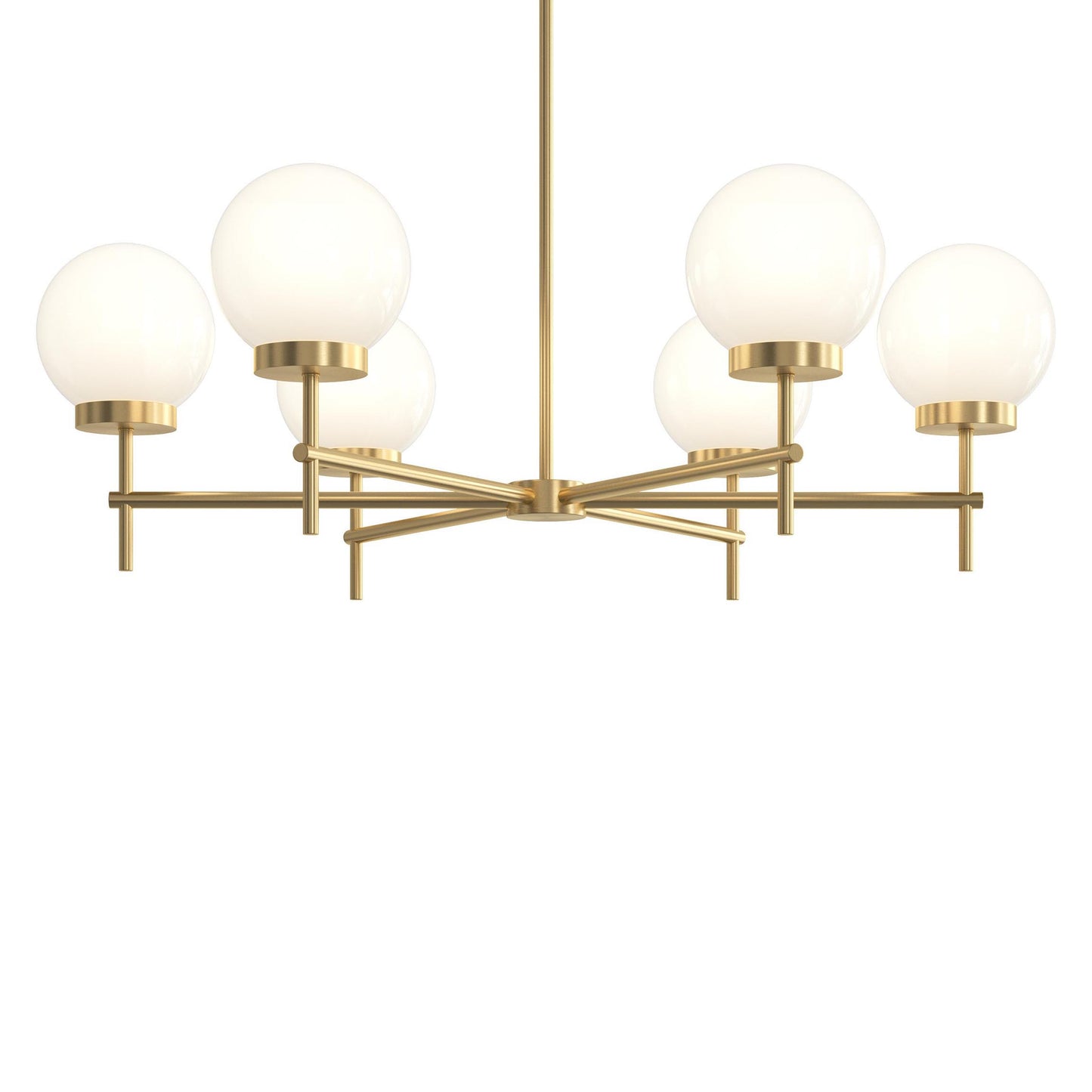 Progress Lighting P400469-191 Rigsby 6 Light 36 inch Brushed Gold Chandelier Ceiling Light