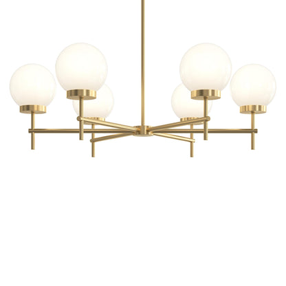 Progress Lighting P400469-191 Rigsby 6 Light 36 inch Brushed Gold Chandelier Ceiling Light