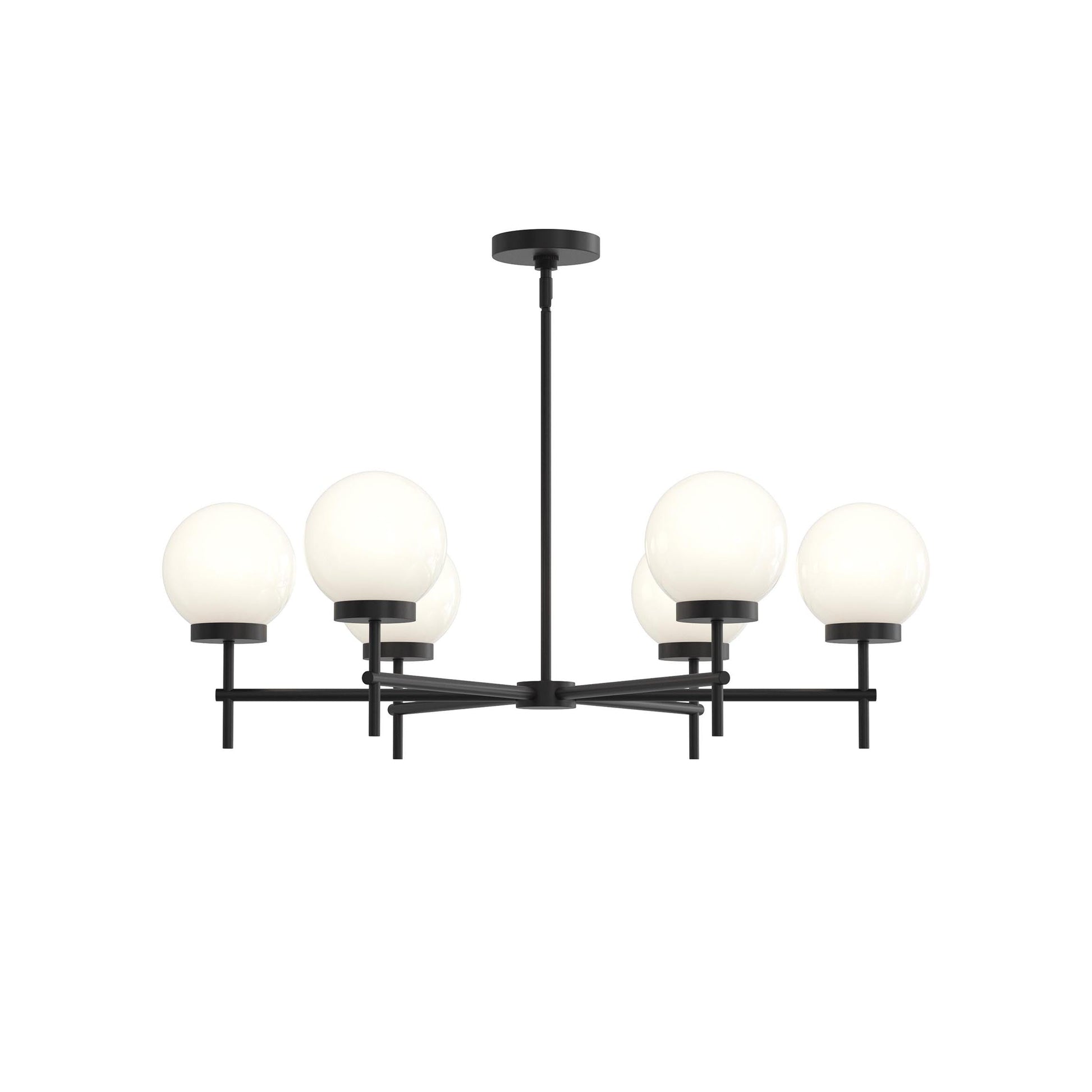 Progress Lighting P400469-31M Rigsby 6-Light Matte Black Chandelier - Front View