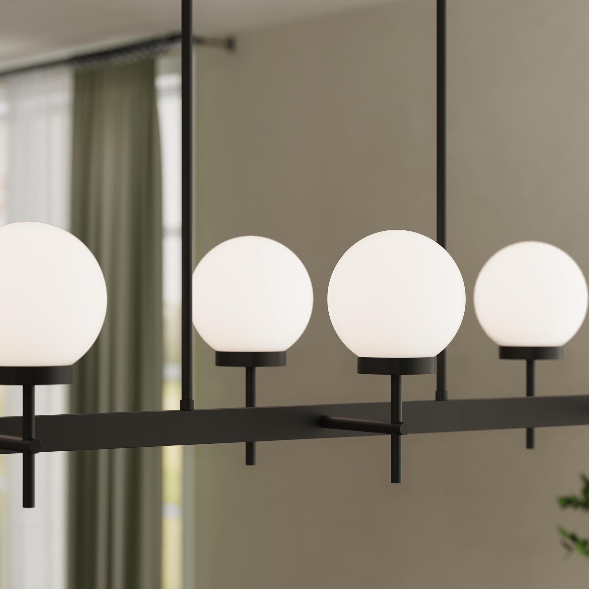 Progress Lighting P400471-31M Rigsby 6 Light Matte Black Linear Chandelier - Image 7