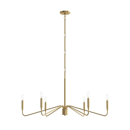 Progress Lighting P400472-191 Pilar Brushed Gold Chandelier